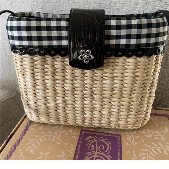 COPY - Brighton Wicker Straw Woven Handbag Box style Shoulder bag Rectangular C… - Picture 9 of 10